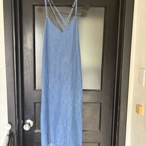GAP Light Blue Denim Slip Dress